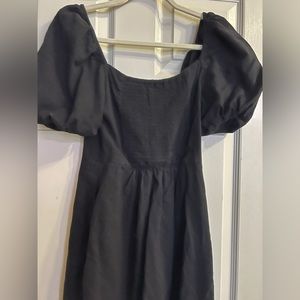 Abercrombie Linen Dress with Puff Sleeves